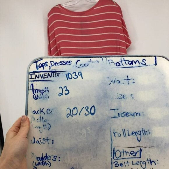 NWT White Birch (Solver Icing) coral white striped knot front drape  t-shirt M - Picture 11 of 12